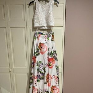 Beautiful floral skirt and shirt